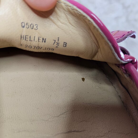 Coach F2070/J09 Women's Hellen Pink Patent Leather Trim Signature Canvas Flat7.5 - Picture 7 of 9